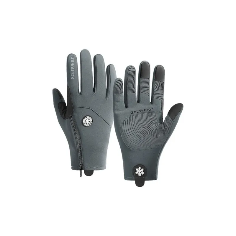 SLSM Riding Equipment Cycling Glove Unisex Microfiber Fabric Black Heather Gray Gray-4