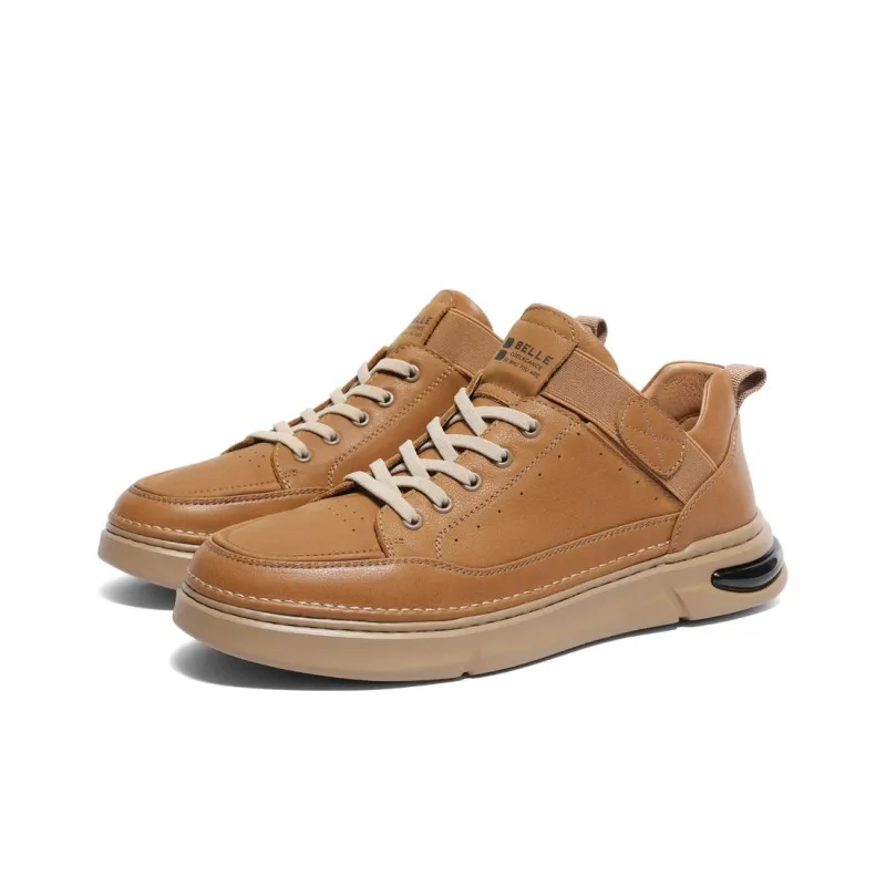 BELLE Slip Resistant Height Increasing Low Top Skateboard Shoes Men's-2
