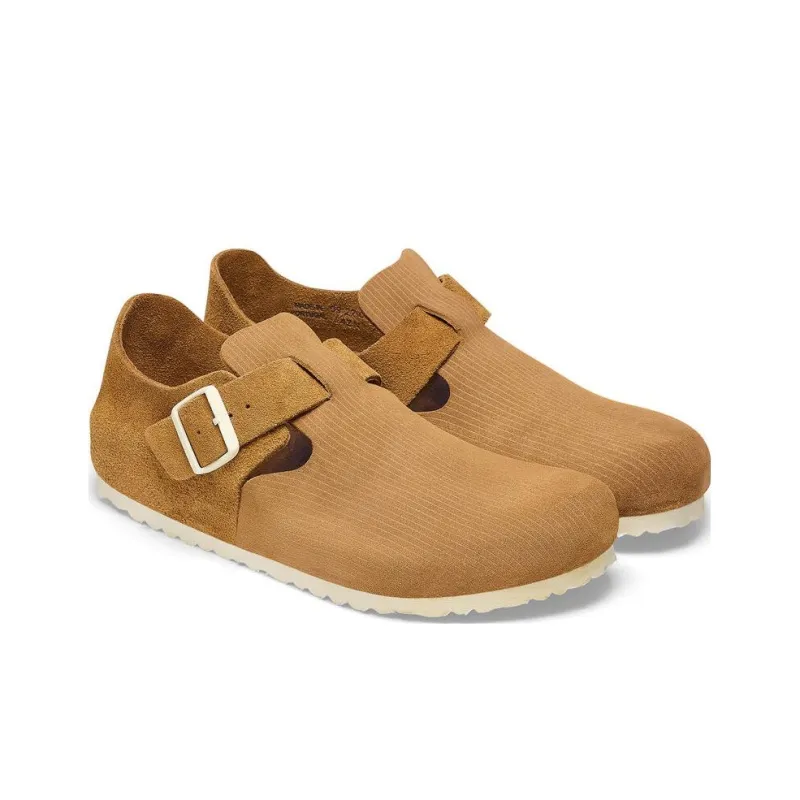 Birkenstock London Suede Leather Narrow Fit 'Cork Brown'-2