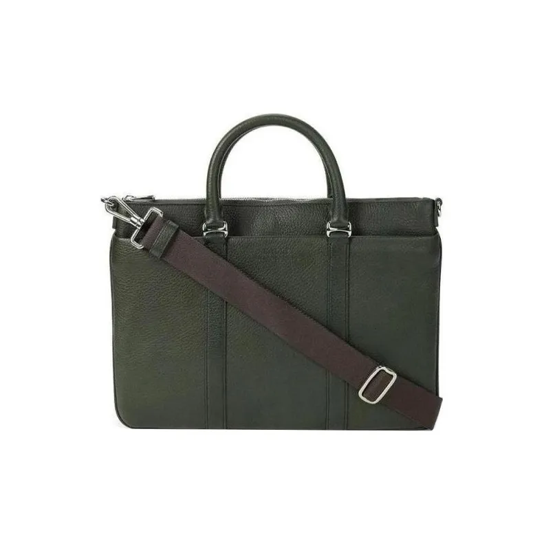 BALLY Genuine Leather Shoulder Bag, Crossbody Bag, Handbag Men's Dark Green-0