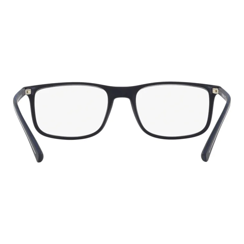 EMPORIO ARMANI Plastic Square Eyeglass Frames Men's Black-2