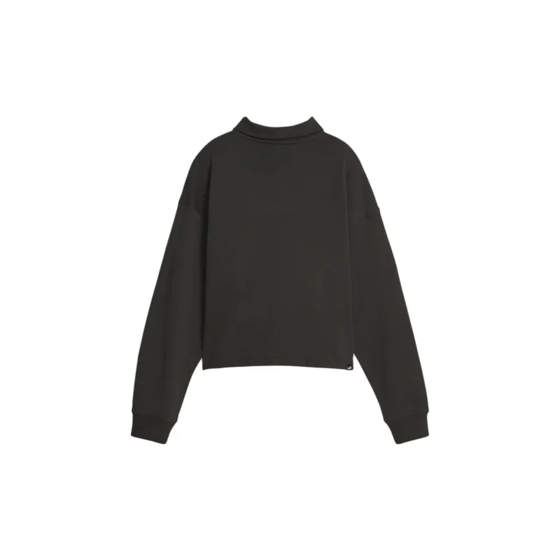 PUMA HER Women's High Neck Half Zip Sweatshirt Jacket Women's Black-1