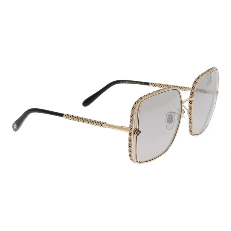 CHOPARD Metal Square Sunglasses Unisex Gold-1