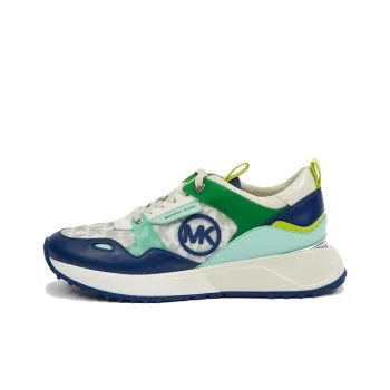 MICHAEL KORS Theo Slip-Resistant Low-Top Sports Casual Shoes Women's White Green Blue
