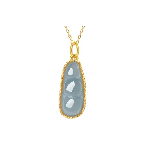 With The Heart Of The Jade Glutinous Jade Jadeite Necklaces Women's