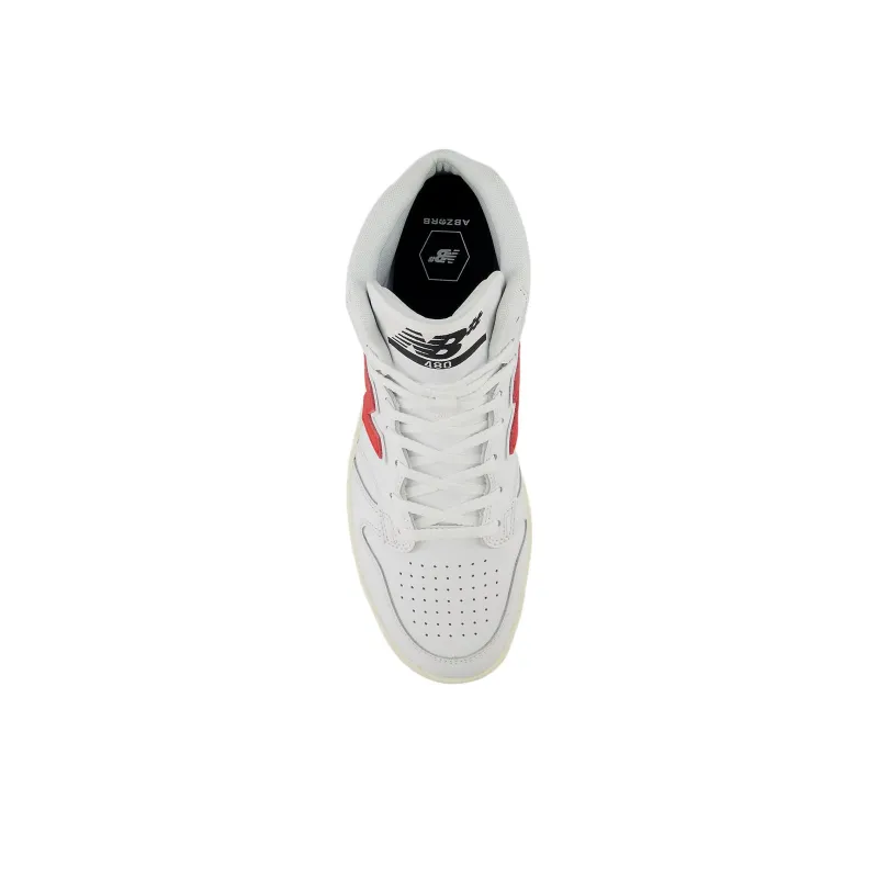 New Balance NB Numeric 480 High Anti Slip Wear Resistant Skateboard Shoes Men's White Red-2