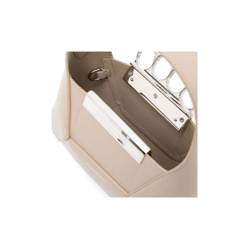 Alexander McQueen Calfskin Handbag Mini Women's Camel-3
