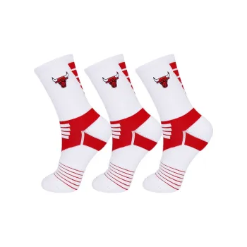 NBA Basketball Socks Men's 3 Pack White