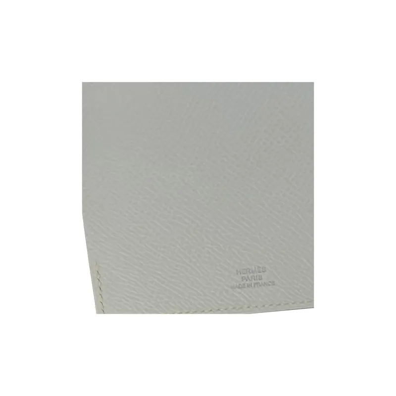 HERMES Tarmac Epsom Calfskin Passport Holder Women's T0 Misty Blue-4