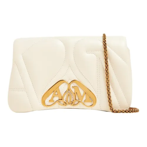 Alexander McQueen Leather Shoulder Bag, Crossbody Bag Mini Women's White