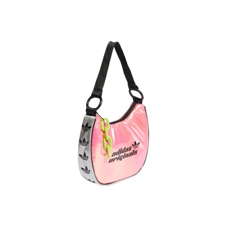 Adidas Originals Recycled Polyester Plain Weave Fabric Handbag, Shoulder Bag Mini Women's Transparent Pink-1