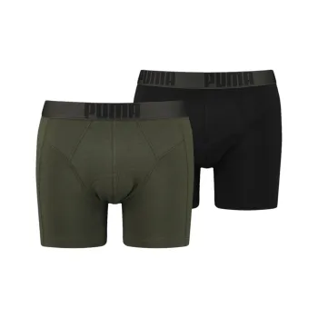 PUMA Men's Tailored Fit Pouch Boxers 2 Pack Underpants Men's 2 Pack Forest Green