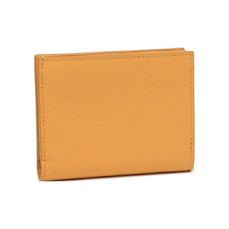 CELINE Grained Calfskin Wallet Women's Yellow-2