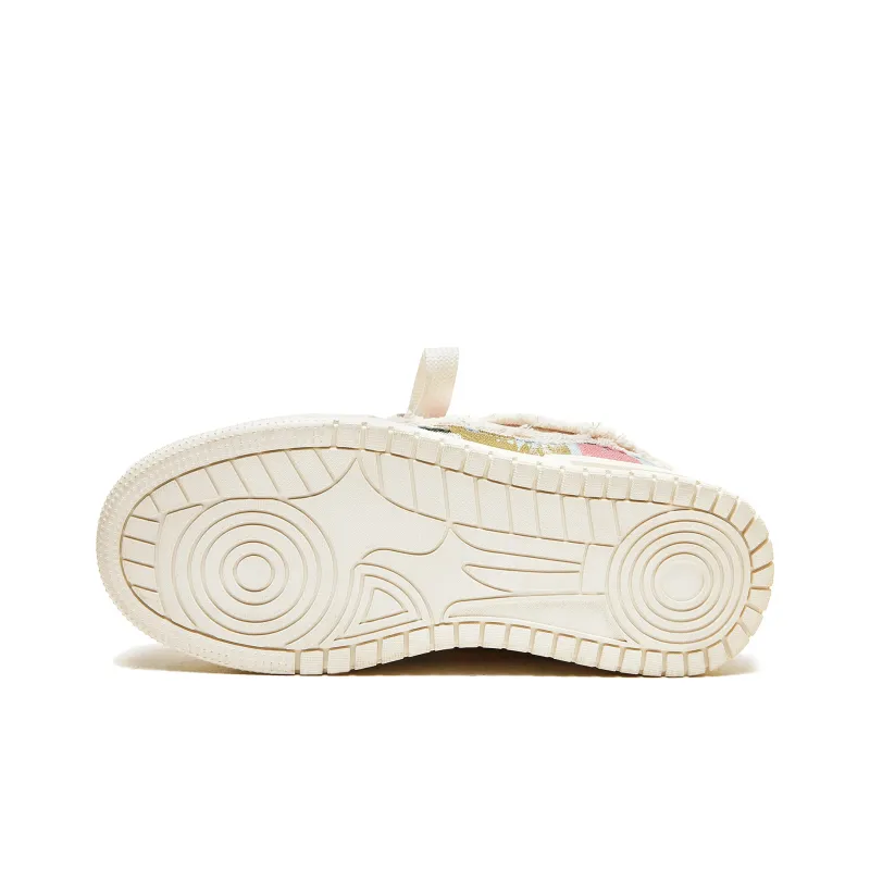 IMARSE Skateboard Shoes Unisex Low Top White/Pink/Olive Green-5