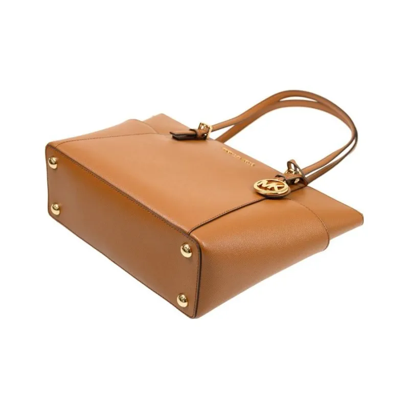 MICHAEL KORS Jet Set Leather Tote Bag Shopping Bag Shoulder Bags Medium Size Women's Brown-4