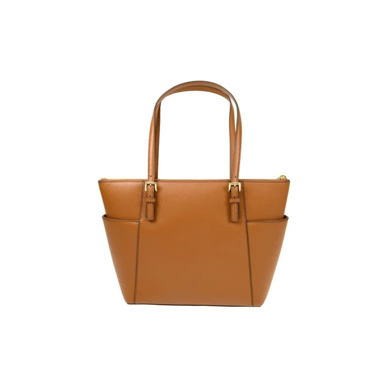 MICHAEL KORS Jet Set Leather Tote Bag Shopping Bag Shoulder Bags Medium Size Women's Brown-3
