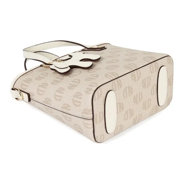 TUCANO PVC One Shoulder Handbag Medium Size Women's Light Pink/Beige Apricot-10