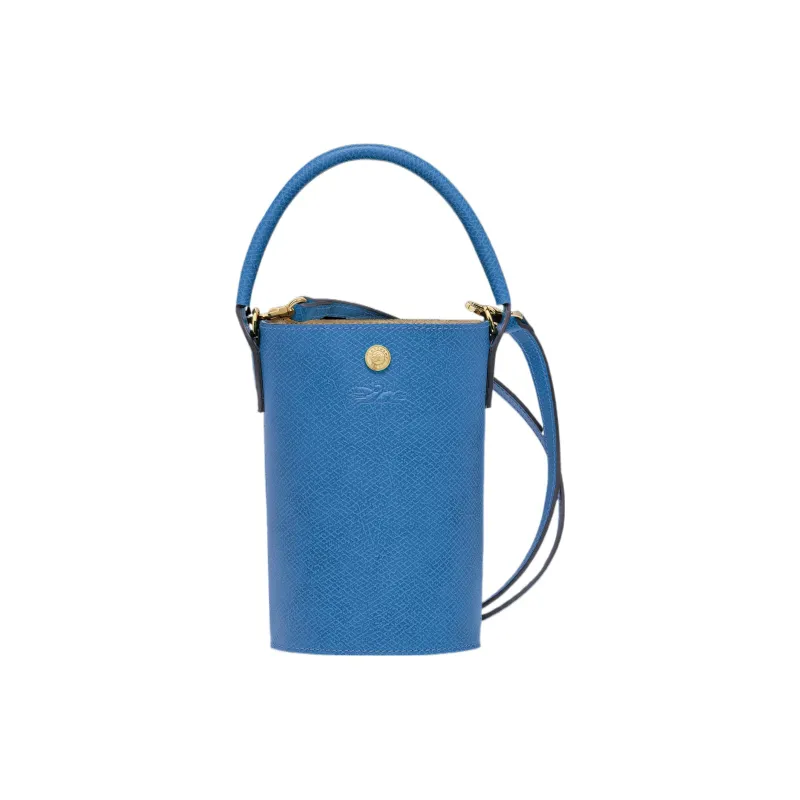 LONGCHAMP Épure Cow Leather Bucket Bag, Shoulder Bag, Crossbody Bag, Handbag Extra Small Women's Blue-1