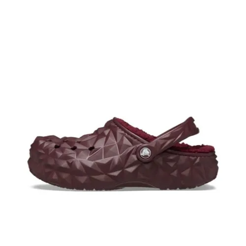 Crocs Lined Geometric Clogs 'Dark Cherry'