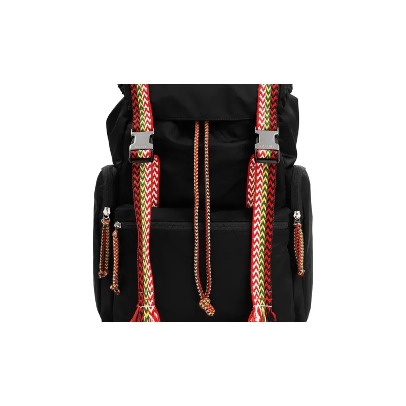Lanvin Nylon Backpack Men's Black-4