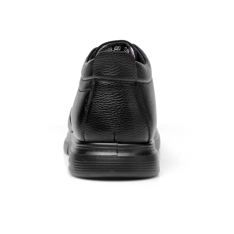 Strongman 3515 Winter Genuine Leather Business Men's Leather Shoes Casual Padded Shoes Dad Shoes-2