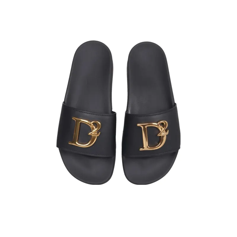 DSQUARED 2 Logo Plaque Slip-On Slides Women's-2