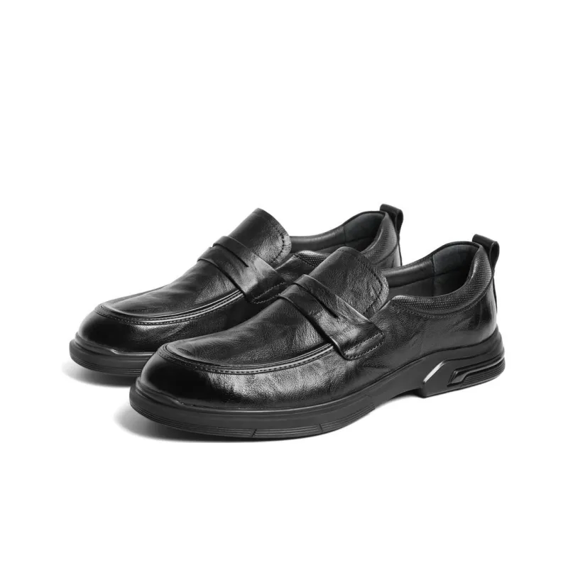BELLE Dress Shoes Men Low Top Black-5