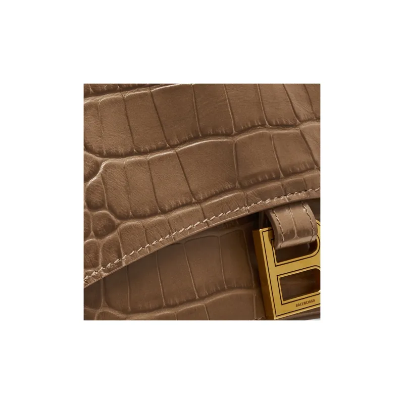 Balenciaga Leather Crossbody Bag Shoulder Bag Women's Brown-2