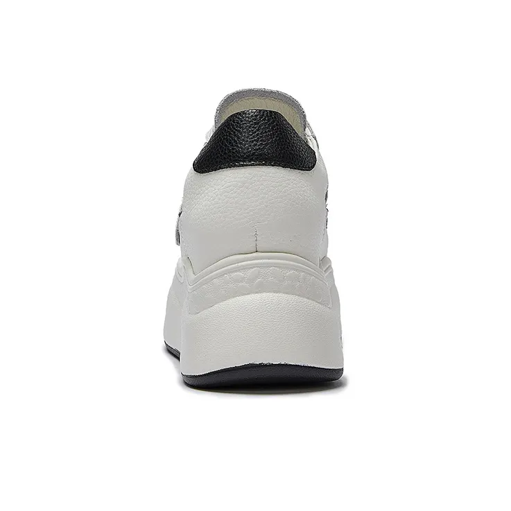 LAORENTOU Low Top Skateboard Shoes 6.5cm Women's Beige Black-3