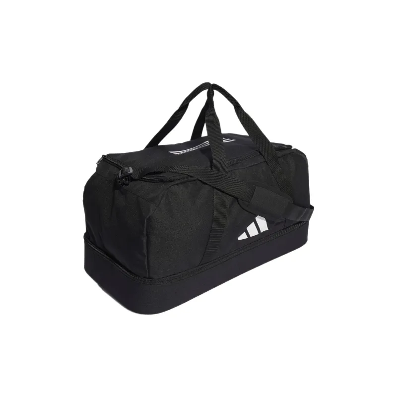 Adidas Recycled Polyester Plain Weave Fabric Handbag Medium Size Unisex Black & White-2