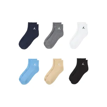 JORDAN Everyday Essentials Big Kids' Ankle Socks 6 Pairs