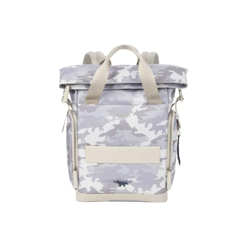 SAMSONITE X MK Collaboration Polyester Travel Bags Backpack Unisex Camouflage White-0
