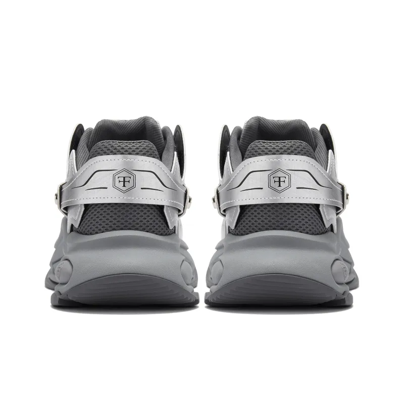 FERNANDA FRANKLIN Chunky Sneakers Unisex Low Top Black/Silver-8