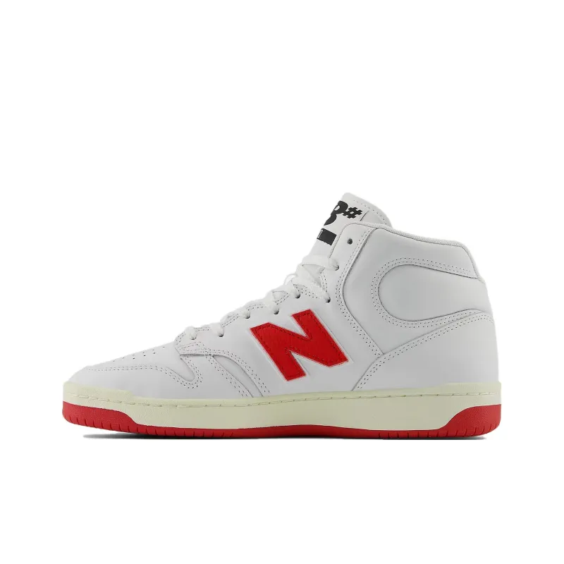 New Balance NB Numeric 480 High Anti Slip Wear Resistant Skateboard Shoes Men's White Red-0