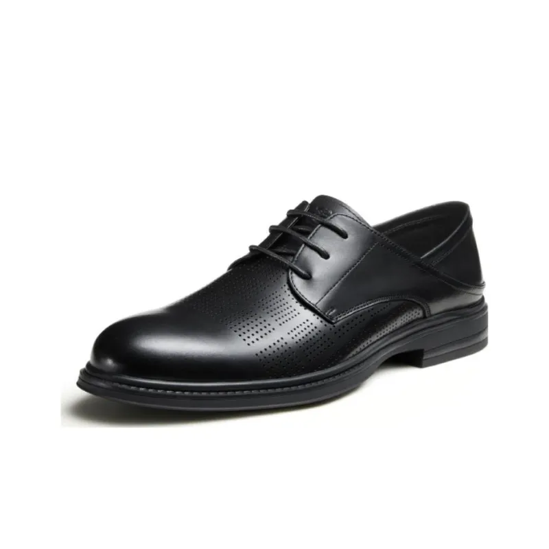 CAMEL Dress Shoes Men Low Top Black/Brown-1