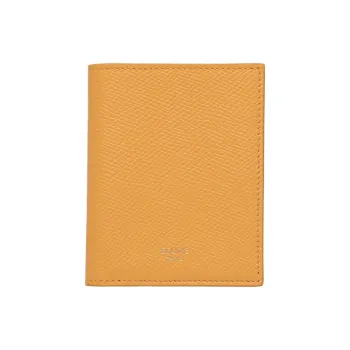 CELINE Grained Calfskin Wallet Women's Yellow