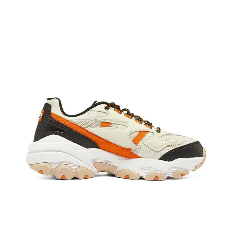 Skechers DLITES Shock Absorbers Low Top Chunky Sneakers Men's White Orange Black-1