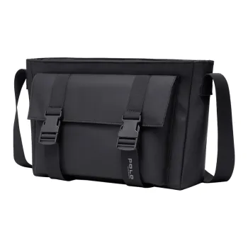 POLO Fabric Crossbody Bag For Men, Sling Bag Shoulder Bag Tubas Men's Black/Light Gray/Green