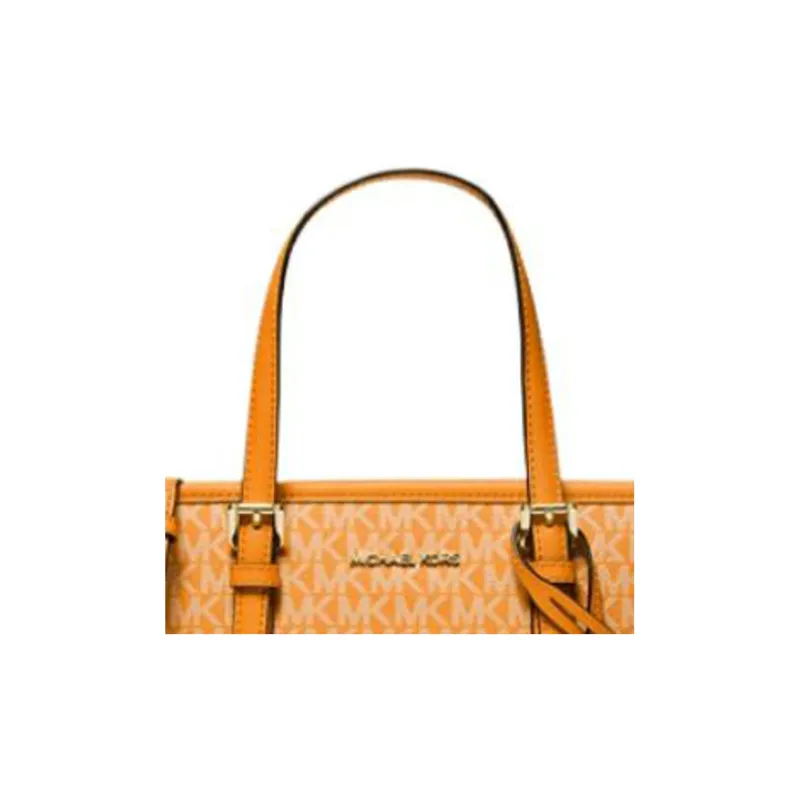 MICHAEL KORS Jet Set Travel Monogram Canvas With Leather Shoulder Bag Crossbody Bag Handbag Extra Small Women's Orange-2