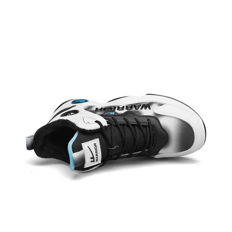 Warrior Warm Cushioning And Wear Resistant High Top Basketball Shoes Men's White Black-3