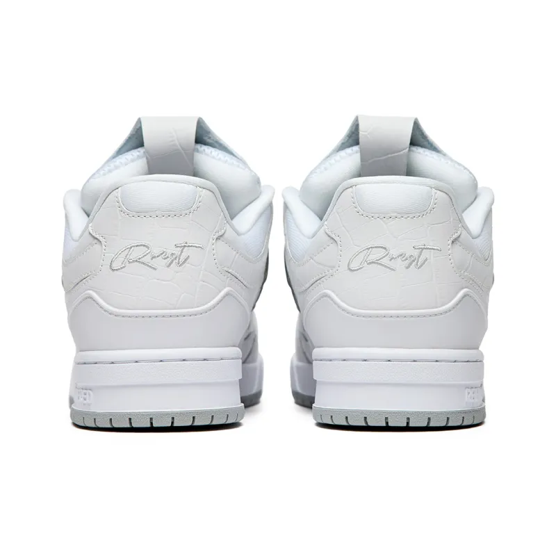 REEMUSTERED Low Top Skateboard Shoes Unisex White-3
