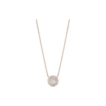 TIFFANY & CO. 18K Rose Gold Diamonds Necklaces Women's Gold
