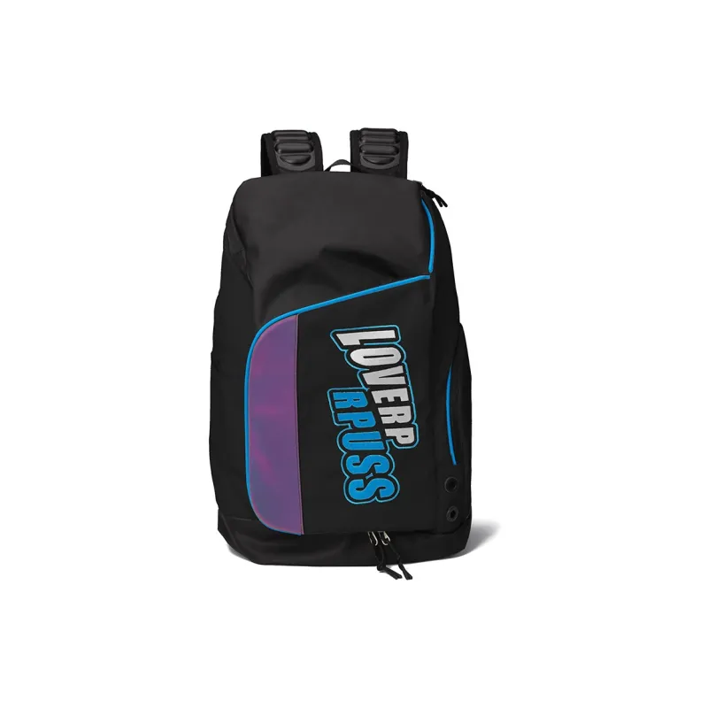 LOVERPUSS Polyester Backpack Unisex White Black/White Blue/Cool Black-12