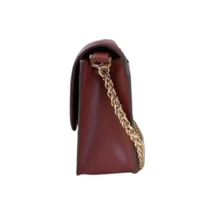 MICHAEL KORS Sonia Leather Shoulder Bag, Crossbody Bag Medium Size Women's Berry Purple-4