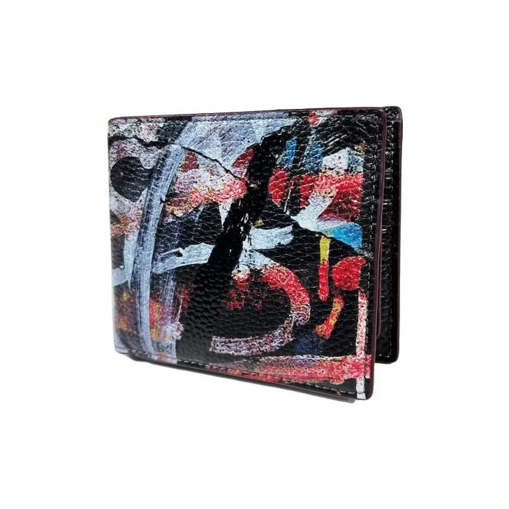 COACH MINT+SERF Collaboration 3 IN 1 Wallet Pebbled Leather Coin Purses Wallets Women's Black-1