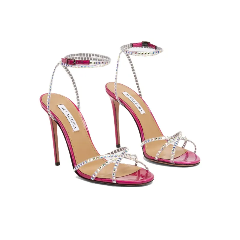 AQUAZZURA Gem-embellished 110mm Heeled Sandals-2
