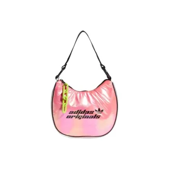 Adidas Originals Recycled Polyester Plain Weave Fabric Handbag, Shoulder Bag Mini Women's Transparent Pink