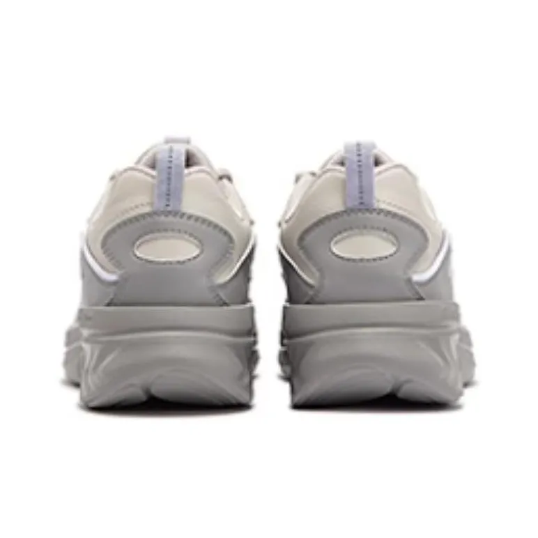361° Durable Breathable Low Top Running Shoes Women's Beige Gray-2