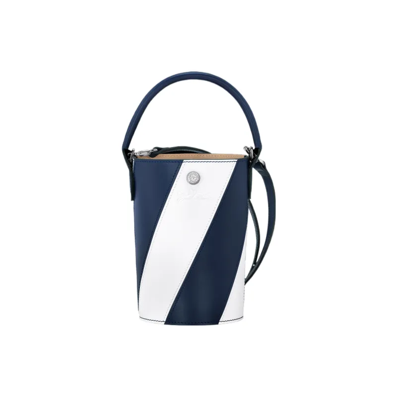 LONGCHAMP Épure Cow Leather Bucket Bag, Handbag, Shoulder Bag Mini Women's Blue White-1