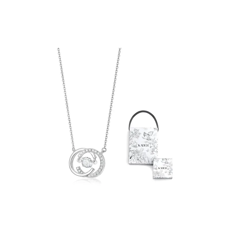 KADER S925 Silver Necklaces Women's Silver White-6
